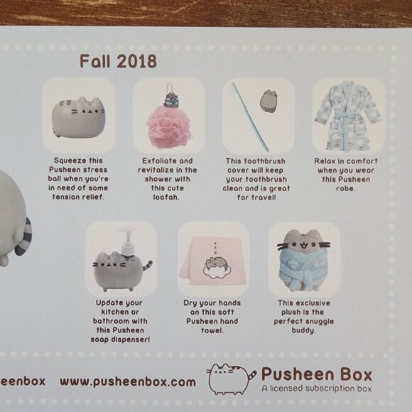 🔴SOLD🔴Pusheen Box Fall 2018 - Includes 6 out of 8 items BNWT, sealed, unopened - Picture 5 of 12